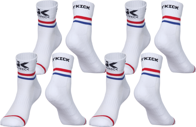 Joykick 運動襪4雙組, 4個, 白色