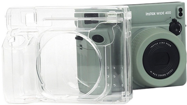 拍立得 WIDE400 保護殼/水晶殼 附背帶 透明色, 單一商品, 1個
