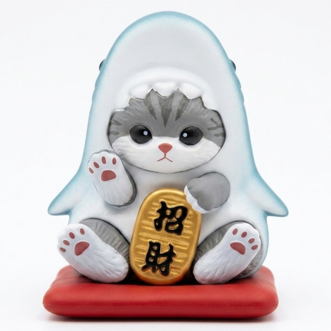 YENDAR 研達 貓福珊迪 招財公仔 鯊魚, 1個