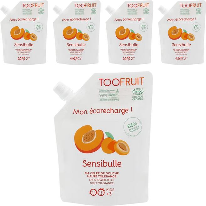 TOOFRUIT 果漾保濕蜜桃沐浴露補充包, 400ml, 5包