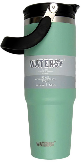 WATERSY 304不鏽鋼真空保溫酷冰杯 顏色隨機 900ml, 1個