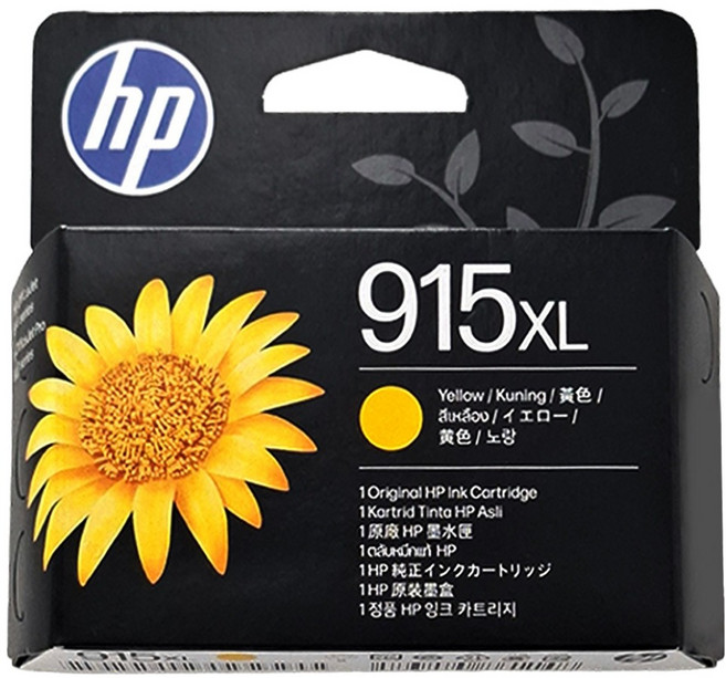 hp 惠普 915XL 高印量墨水匣, 黃色, 1個