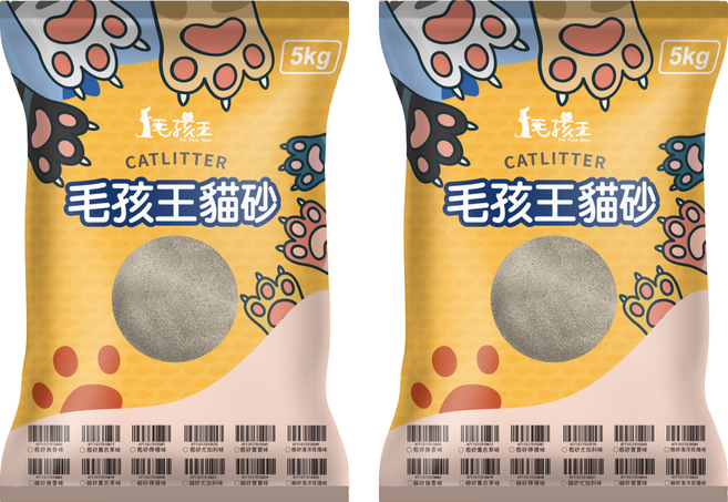 Pet Feed Shop 毛孩王 粗貓砂, 檸檬味, 5kg, 2包
