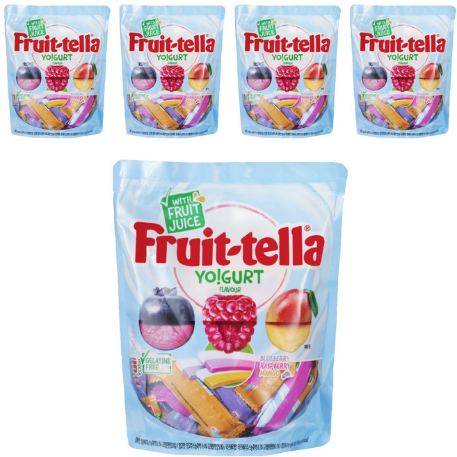 Fruit-tella 優格味糖果, 358g, 5個