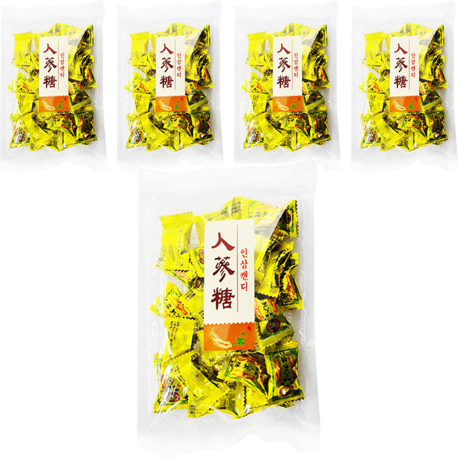 雄風 高麗人蔘風味糖 台灣產, 110g, 5袋