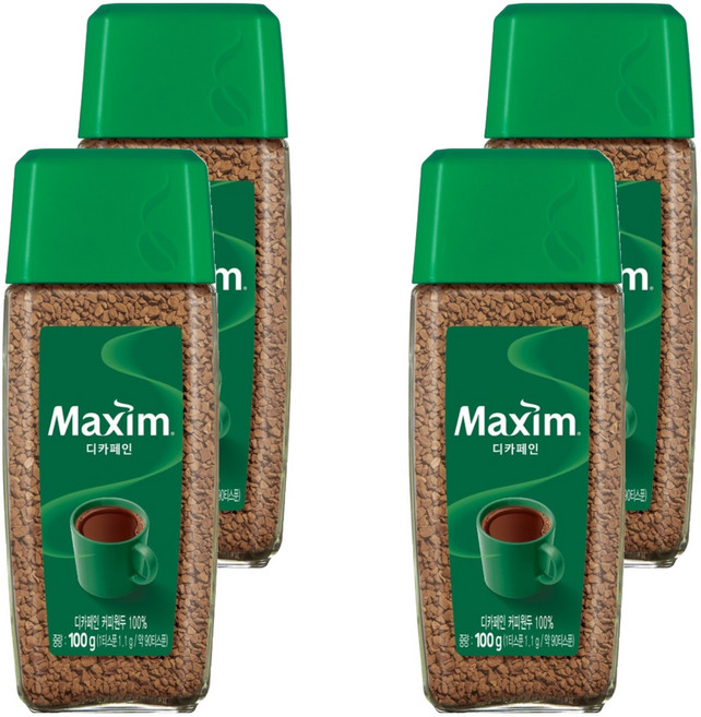 Maxim 麥心 低咖啡因原豆即溶咖啡, 100g, 4個