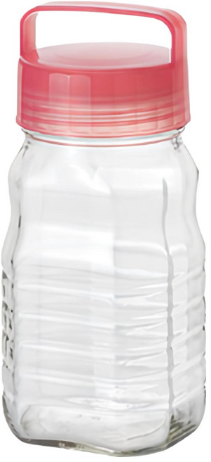 ADERIA 長型醃漬玻璃罐 粉色, 1.2L, 1個