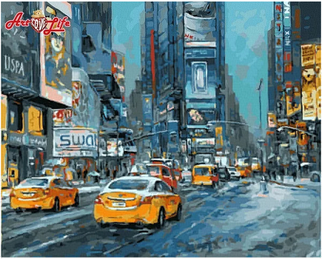 ArtLife 藝術生活 DIY數字油畫 DT205 50 x 40cm, 時代廣場, 1個