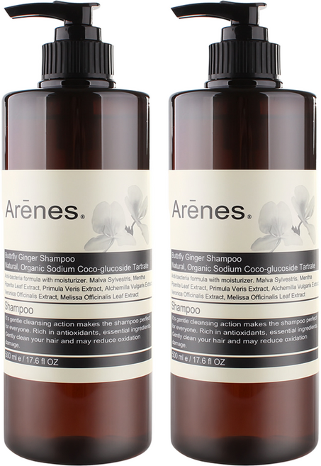 Arenes 愛霓思 穗花山奈香氛植萃洗髮露 Butterfly Ginger Shampoo, 500ml, 2瓶