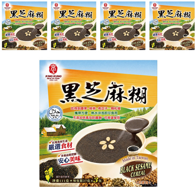 京工 黑芝麻糊, 37g, 3包, 5盒
