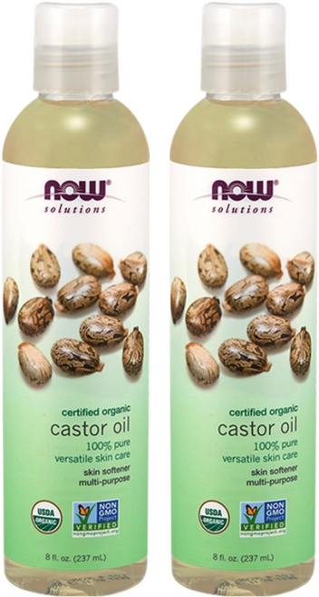 NOW Foods 純蓖麻保濕油, 237ml, 2瓶