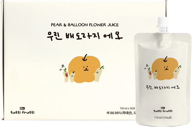 TuttiFrutti 桔梗水梨汁, 110ml, 30包
