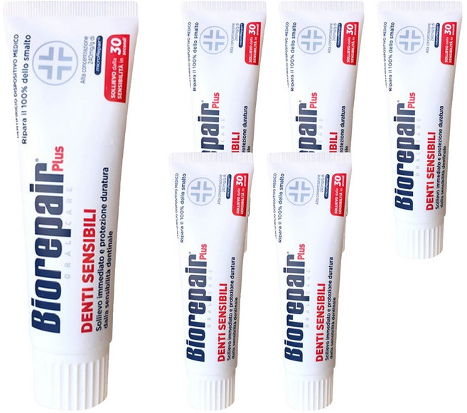 Biorepair 貝利達 抗敏加強型牙膏, 75ml, 1入, 6條