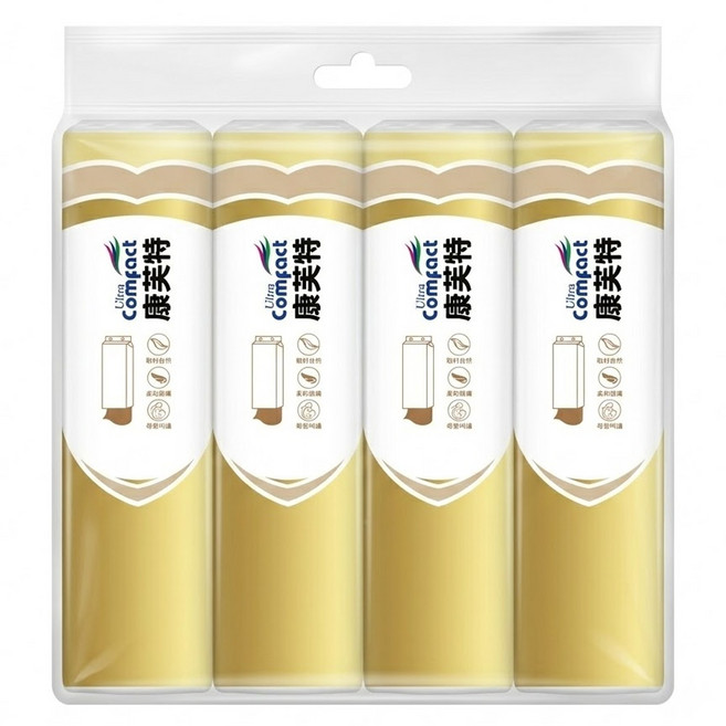 ULTRA COMPACT. 康芙特 懸掛式棉柔衛生紙, 4包, 1袋