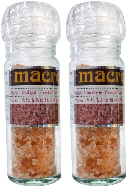 Macro 喜馬拉雅山岩鹽, 100g, 2罐