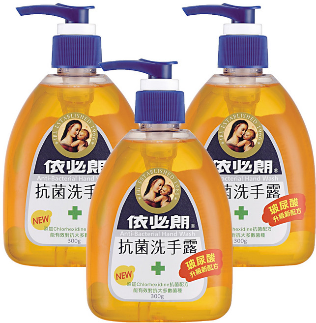 依必朗 抗菌洗手露 玻尿酸升級新配方, 300g, 3瓶