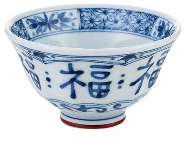 藍凜堂 福3.8井 日本產陶瓷碗 - 11.5cm直徑 220c.c容量, 藍凜堂福, 1個
