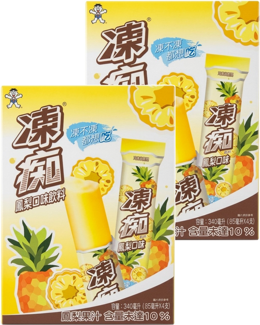 旺旺 凍痴飲料 鳳梨口味, 8個, 85ml
