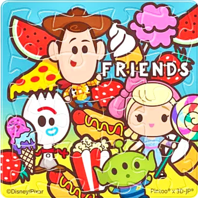 HUNDRED PICTURES 百耘圖 Toy story 玩具總動員2 拼圖磁鐵 方形 HPD0116023 3歲以上適用, 16片, 1個
