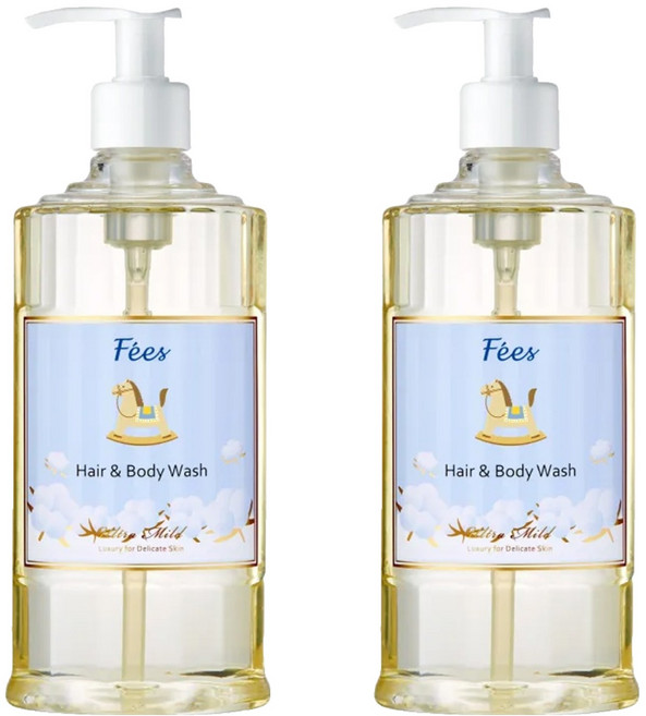 Fees BEBE 嬰兒柔護洗髮沐浴精 棉花香, 300ml, 2瓶