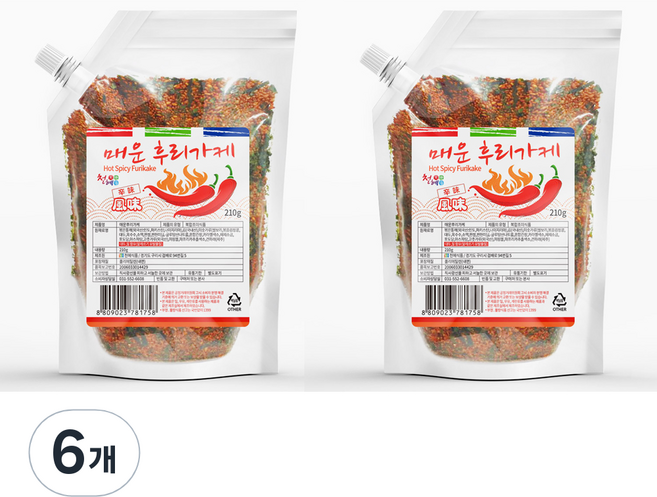 chunhyefood 辣味香鬆, 210g, 6個