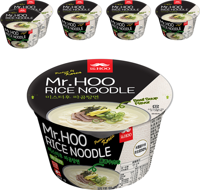 Mr.HOO 米麵線 蔥香牛肉味 93g, 6入
