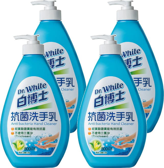 Dr.White 白博士 抗菌洗手乳 清新玉蘭花香, 800g, 4瓶