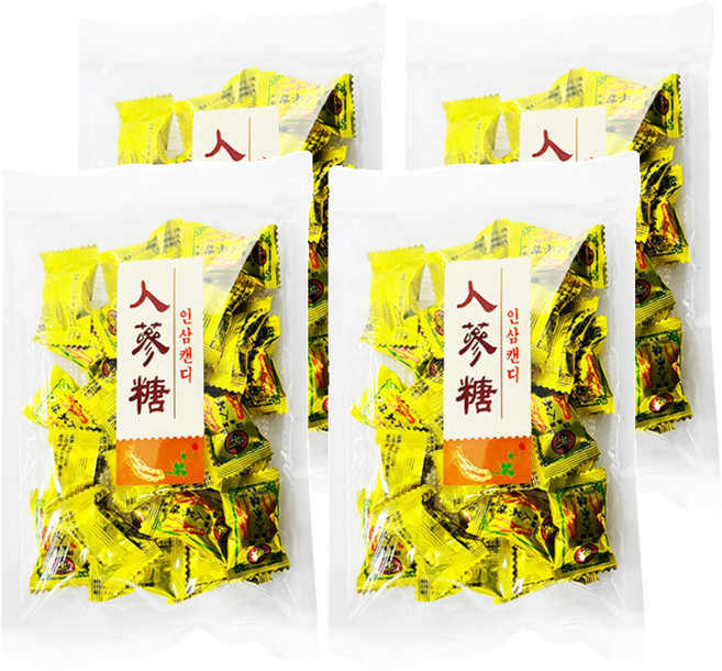 雄風 高麗人蔘風味糖 台灣產, 110g, 4袋