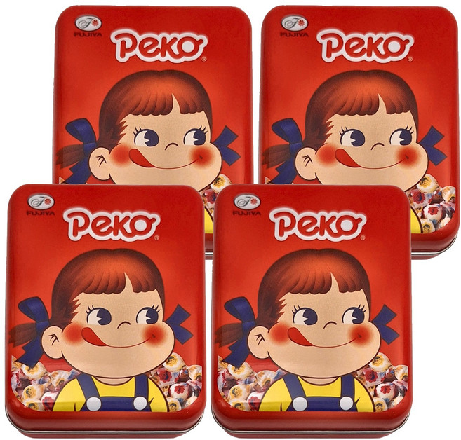 FUJIYA 不二家 Peko 牛乳糖方罐, 40g, 4罐