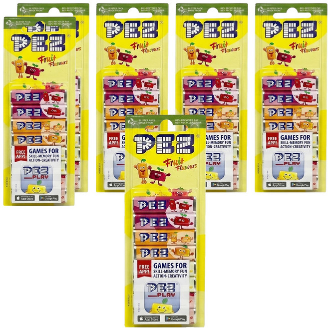 PEZ 水果糖 8條, 68g, 6組