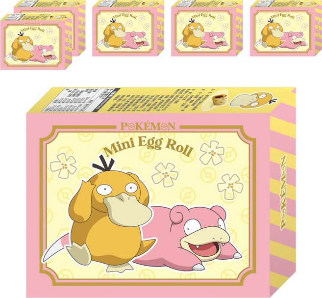 PoKeMoN 寶可夢 芝麻mini蛋捲 可達鴨&呆呆獸 SC-094, 30g, 6個