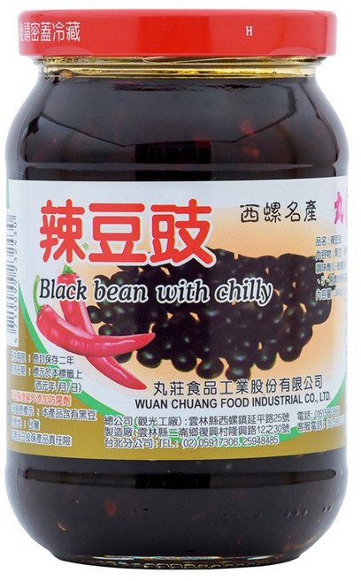 丸莊醬油 辣豆豉, 380g, 1罐