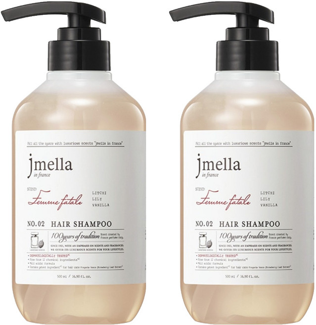 jmella 香氛洗髮精 荔枝百合香, 2個, 500ml