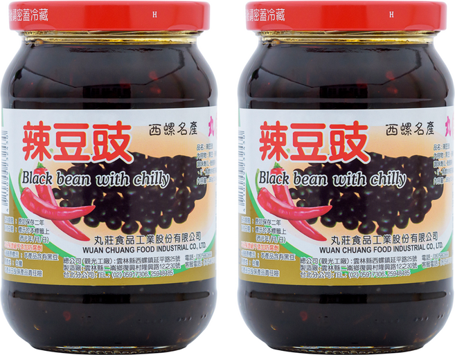 丸莊醬油 辣豆豉, 380g, 2罐