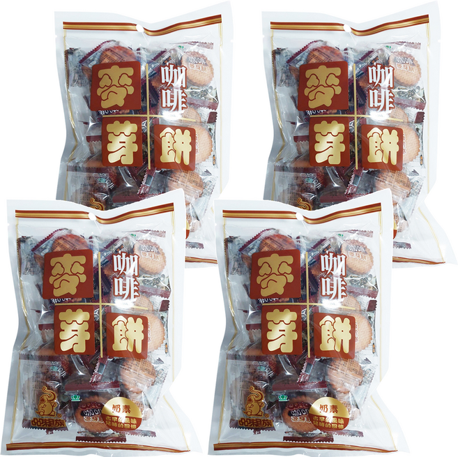 品味食族 咖啡麥芽餅, 220g, 4袋