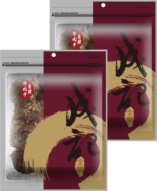 成記食品 香辣牛肉干 235g, 2包