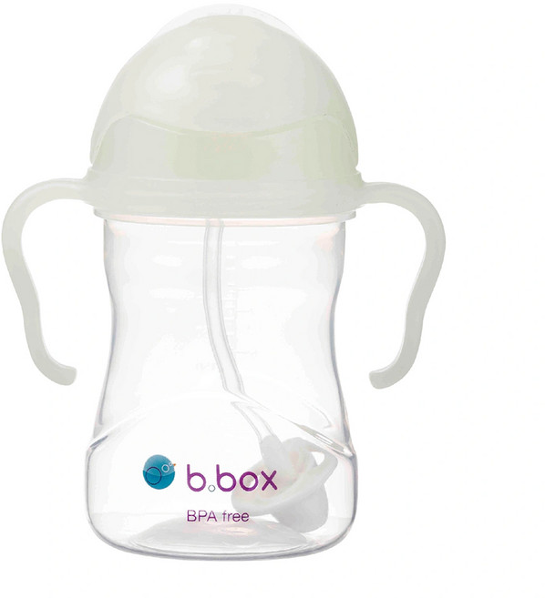 b.box 吸管水杯 240ml, 夜光版 白色, 1個