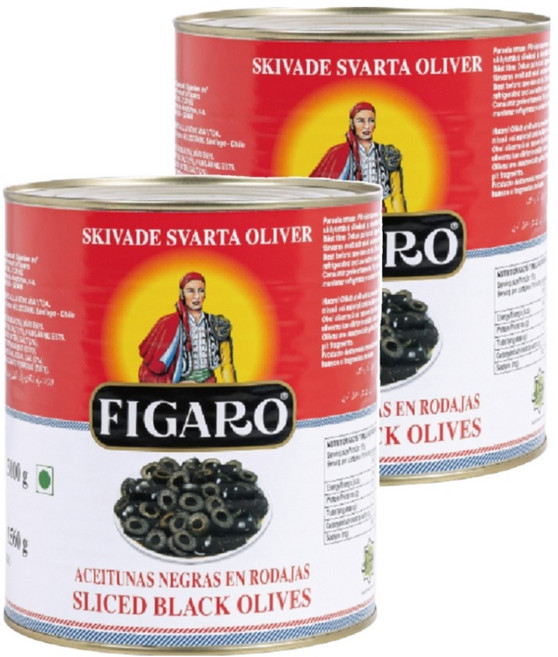 FIGARO 裴加羅 黑橄欖片, 3000g, 2罐