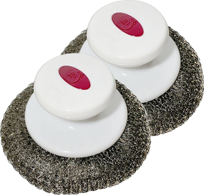 NEXCLEANS 舞水痕 不鏽鋼刷 直徑 9cm, 2個, 1個