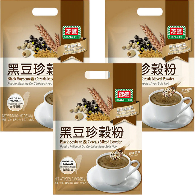 薌匯 黑豆珍穀粉, 280g, 3袋