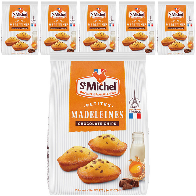 St Michel 巧克力脆片瑪德蓮, 175g, 6個