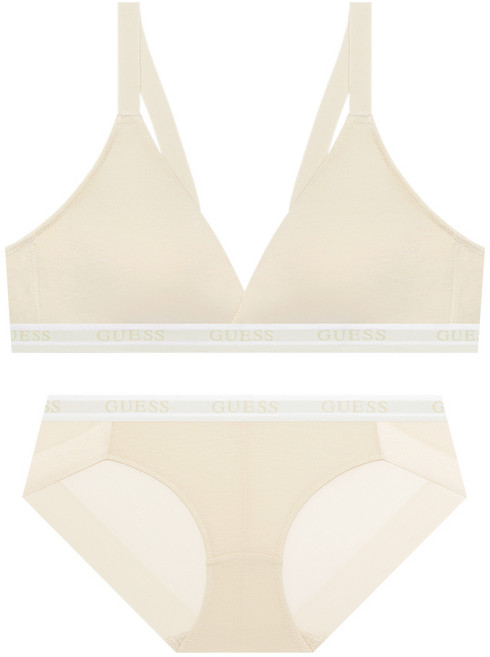 GUESS UNDERWEAR Logo飾帶無鋼圈內衣 + 內褲套組