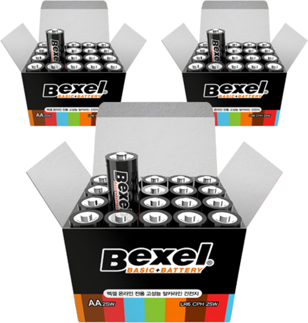 SM Bexel Basic Plus 鹼性AA電池, 20入, 3個