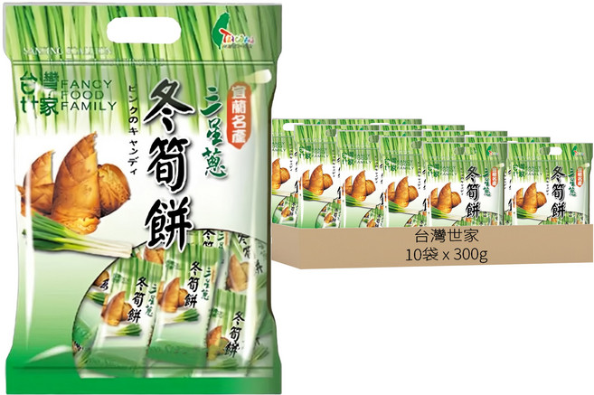 台灣世家 三星蔥冬筍餅, 300g, 10袋