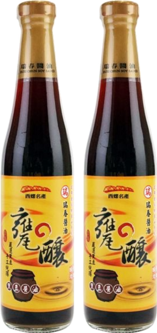瑞春醬油 甕釀黑豆醬油, 420ml, 2瓶