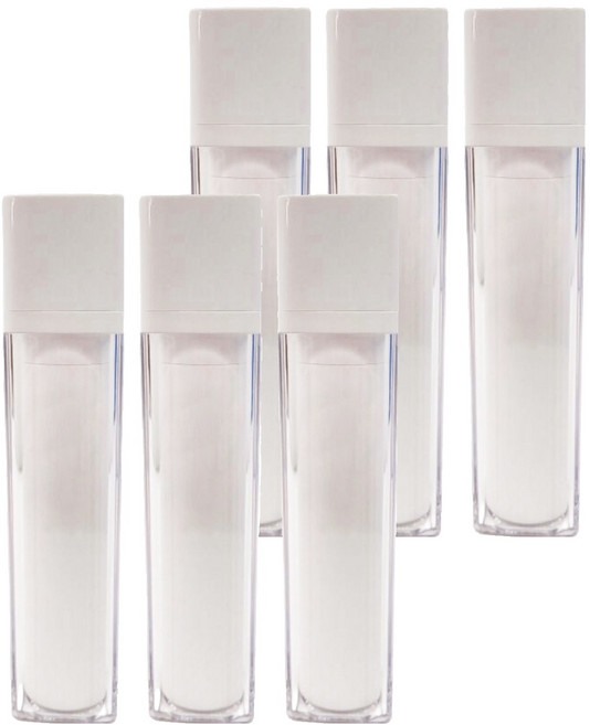 生活家 旋轉真空分裝瓶 乳液瓶 50ml 3個, 透明, 2組