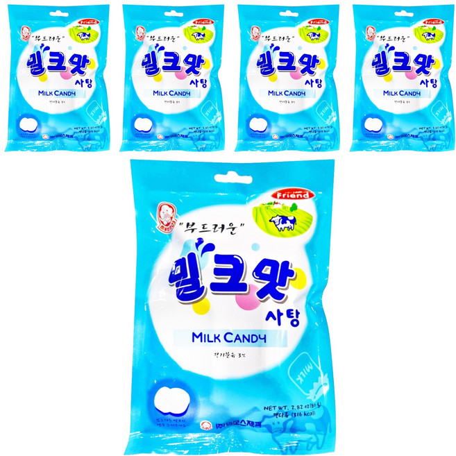 mammos 牛奶糖, 80g, 5袋
