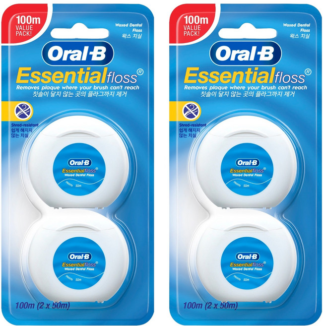 Oral-B 歐樂B 含蠟牙線, 50m, 2入, 2個