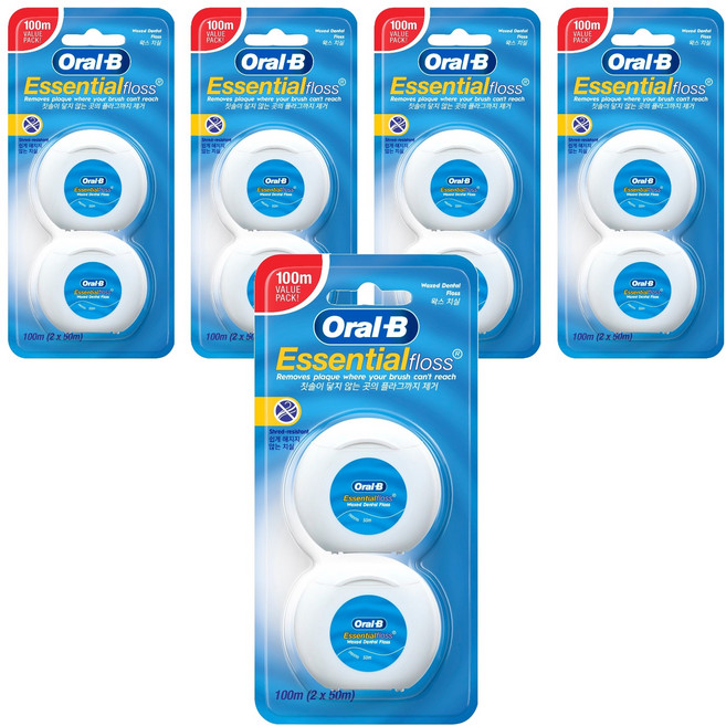 Oral-B 歐樂B 含蠟牙線, 50m, 2入, 5個