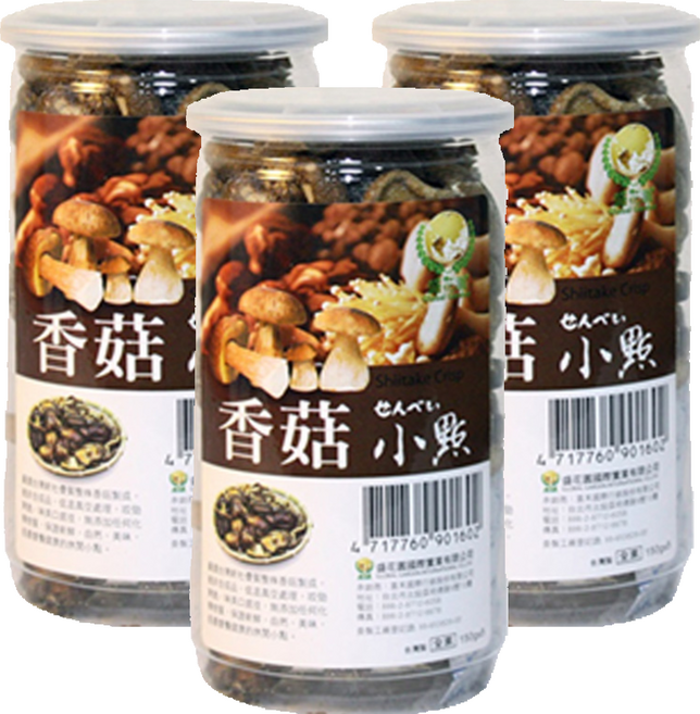 Global Garden 盛花園 香菇脆片小點, 150g, 3罐